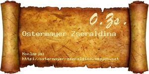 Ostermayer Zseraldina névjegykártya